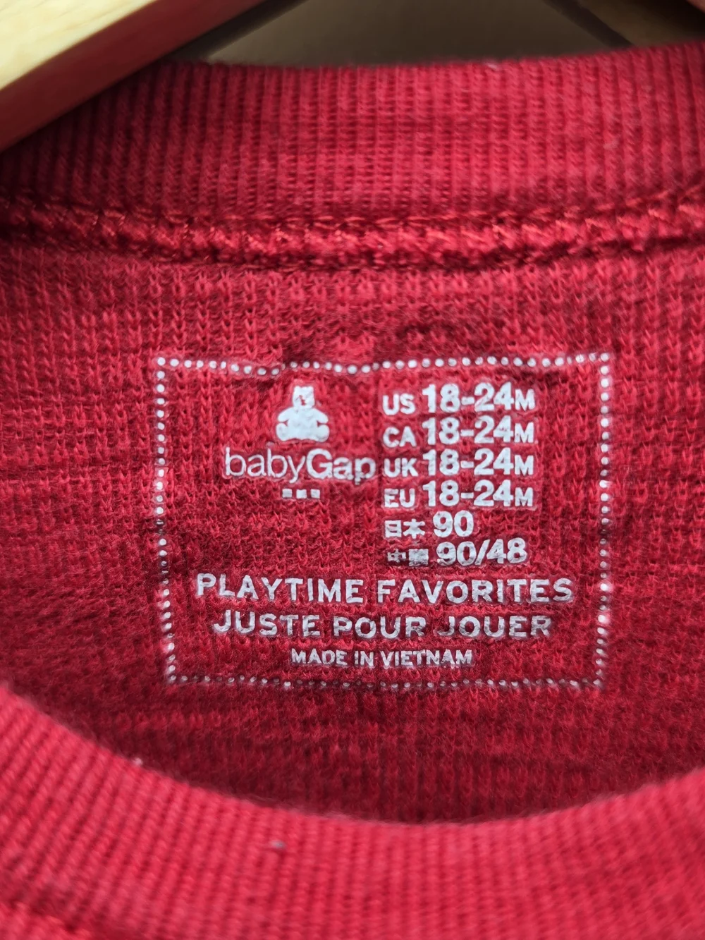 GAP Kids Red Long-Sleeve Thermal Top